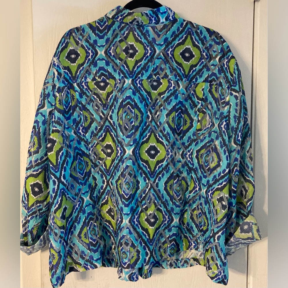 Ruby Rd. Multicolor Patterned Blouse - Picture 4 of 4